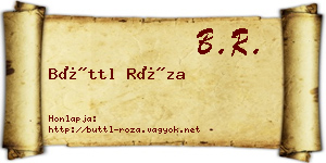 Büttl Róza névjegykártya